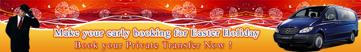 Book now your airport transfer for the Easter Season