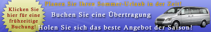 Buchen Sie fr�hzeitig ein privater Flughafen-Transfer f�r den Sommer